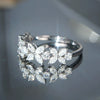 Wholesale Women's Minimalist Four Leaf Clover Zircon Copper Ring