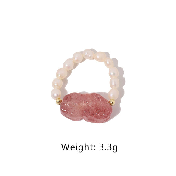 Wholesale Women's Minimalist Freshwater Pearl And K Gold Jewelry Including Necklace Bracelet Ring With Electroplating