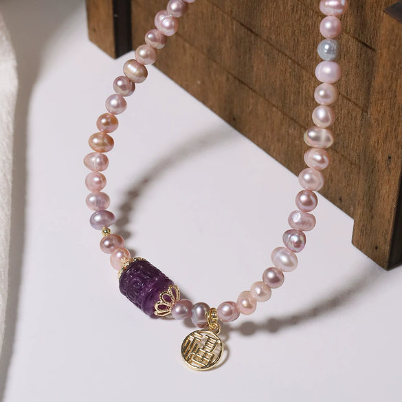 Wholesale Women's Minimalist Freshwater Pearl And K Gold Jewelry Including Necklace Bracelet Ring With Electroplating