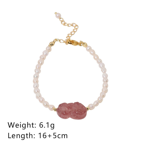 Wholesale Women's Minimalist Freshwater Pearl And K Gold Jewelry Including Necklace Bracelet Ring With Electroplating