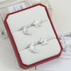 Wholesale Women's Minimalist Freshwater Pearl Earrings In Special Shape 925 Sterling Silver Star Series