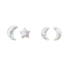 Wholesale Women's Minimalist Freshwater Pearl Earrings In Special Shape 925 Sterling Silver Star Series