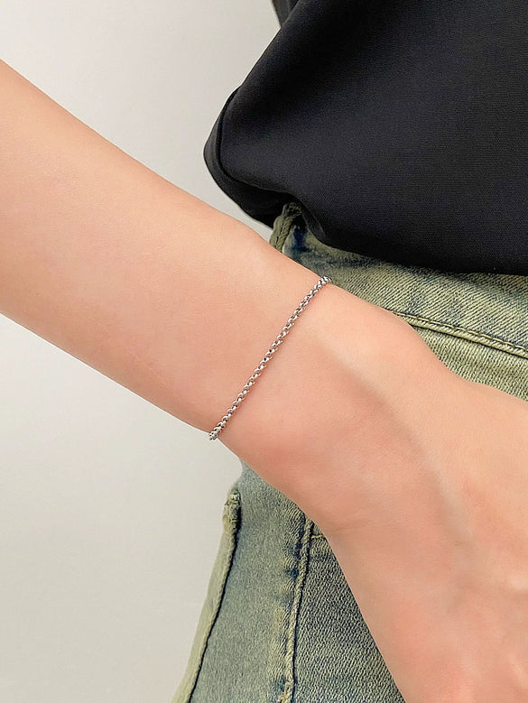 Wholesale Women's Minimalist Geometric Alloy Electroplated Ring Bracelet