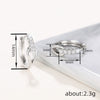 Wholesale Women's Minimalist Geometric Copper Earrings With Microembedded Zirconia