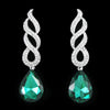 Wholesale Women's Minimalist Geometric Copper Inlaid Crystal Water Drop Earrings With Electroplating