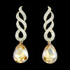 Wholesale Women's Minimalist Geometric Copper Inlaid Crystal Water Drop Earrings With Electroplating
