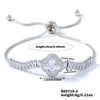 Wholesale Women's Minimalist Geometric Copper Inlaid Zircon Four Leaf Clover Bracelet Jewelry