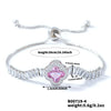 Wholesale Women's Minimalist Geometric Copper Inlaid Zircon Four Leaf Clover Bracelet Jewelry