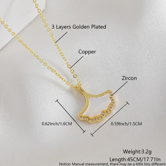 Wholesale Women's Minimalist Geometric Copper O Chain Pendant Necklace With Electroplating