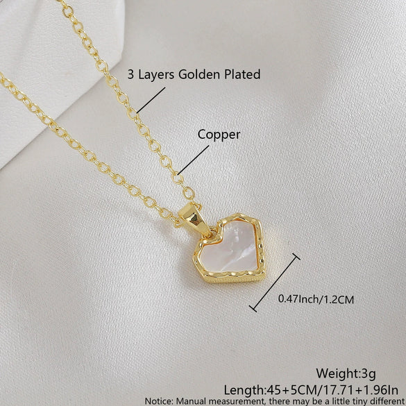Wholesale Women's Minimalist Geometric Copper O Chain Pendant Necklace With Electroplating