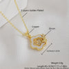 Wholesale Women's Minimalist Geometric Copper O Chain Pendant Necklace With Electroplating