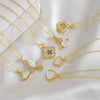 Wholesale Women's Minimalist Geometric Copper O Chain Pendant Necklace With Electroplating