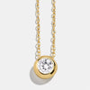 Wholesale Women's Minimalist Geometric Copper Ochain Necklace With Mixed Gemstone Inlay And Diamond Treatment