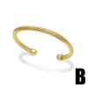 Wholesale Women's Minimalist Geometric Copper Pearl Gold Plated Butterfly Love Bracelet