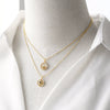 Wholesale Women's Minimalist Geometric Copper Pendant Necklace With Bamboo Chain And 18K Gold Electroplated Treatment