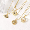 Wholesale Women's Minimalist Geometric Copper Pendant Necklace With Bamboo Chain And 18K Gold Electroplated Treatment