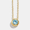 Wholesale Women's Minimalist Geometric Copper Pendant Necklace With Mixed Gemstone Inlay And O Chain
