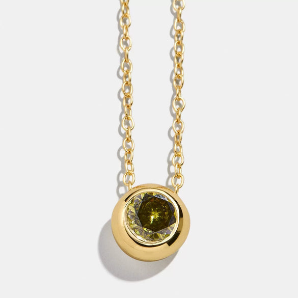 Wholesale Women's Minimalist Geometric Copper Pendant Necklace With Mixed Gemstone Inlay And O Chain