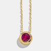 Wholesale Women's Minimalist Geometric Copper Pendant Necklace With Mixed Gemstone Inlay And O Chain