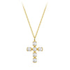 Wholesale Women's Minimalist Geometric Crossshaped 925 Silver Electroplated Necklace