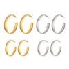 Wholesale Women's Minimalist Geometric Cshaped Stainless Steel Earrings With Vacuum Real Gold Plating