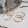 Wholesale Women's Minimalist Geometric Cshaped Stainless Steel Earrings With Vacuum Real Gold Plating