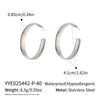 Wholesale Women's Minimalist Geometric Cshaped Stainless Steel Earrings With Vacuum Real Gold Plating