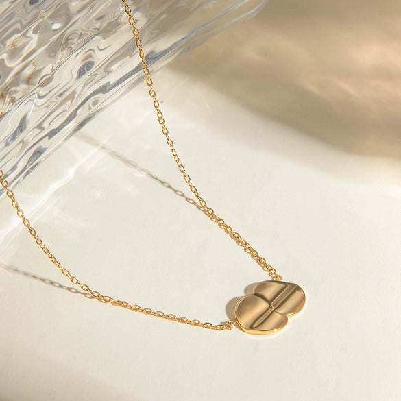 Wholesale Women's Minimalist Geometric Curve Stainless Steel Necklace With Electroplating Design