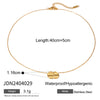 Wholesale Women's Minimalist Geometric Curve Stainless Steel Necklace With Electroplating Design