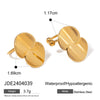 Wholesale Women's Minimalist Geometric Curve Stainless Steel Necklace With Electroplating Design