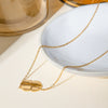 Wholesale Women's Minimalist Geometric Curve Stainless Steel Necklace With Electroplating Design