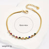 Wholesale Women's Minimalist Geometric Diamondencrusted Titanium Steel Necklace And Bracelet Set With Electroplating