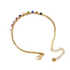 Wholesale Women's Minimalist Geometric Diamondencrusted Titanium Steel Necklace And Bracelet Set With Electroplating