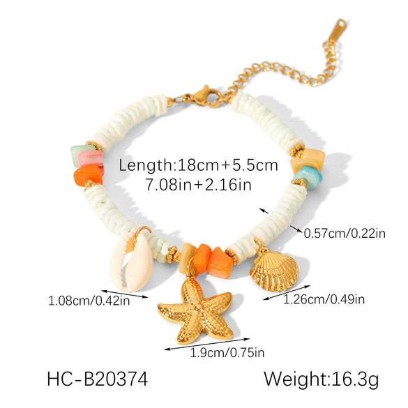 Wholesale Women's Minimalist Geometric Fishtail Pendant Ot Buckle Electroplated Stainless Steel Bracelet Jewelry