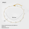 Wholesale Women's Minimalist Geometric Flower Stainless Steel Oshaped Chain Necklace With Vacuum Real Gold Plating