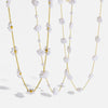 Wholesale Women's Minimalist Geometric Flower Stainless Steel Oshaped Chain Necklace With Vacuum Real Gold Plating