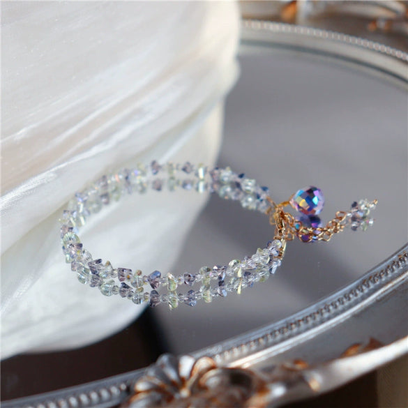 Wholesale Women's Minimalist Geometric Glass And Glaze Bead Bracelet