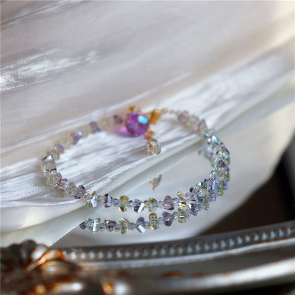 Wholesale Women's Minimalist Geometric Glass And Glaze Bead Bracelet