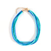 Wholesale Women's Minimalist Geometric Glass And Rice Beads Multilayer Necklace With Electroplating