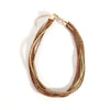 Wholesale Women's Minimalist Geometric Glass And Rice Beads Multilayer Necklace With Electroplating