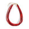 Wholesale Women's Minimalist Geometric Glass And Rice Beads Multilayer Necklace With Electroplating