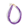 Wholesale Women's Minimalist Geometric Glass And Rice Beads Multilayer Necklace With Electroplating
