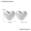 Wholesale Women's Minimalist Geometric Heart 316L Stainless Steel Goldplated Earrings With Electroplating