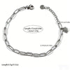 Wholesale Women's Minimalist Geometric Hollow Square Stainless Steel Vacuum Plated Paperclip Chain Bracelet With Extension Chain