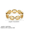Wholesale Women's Minimalist Geometric Hollowout Diamondencrusted Goldplated Ring