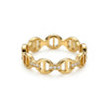 Wholesale Women's Minimalist Geometric Hollowout Diamondencrusted Goldplated Ring