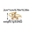 Wholesale Women's Minimalist Geometric Inlaid Heartshaped Zircon Titanium Steel Ring With Electroplating