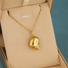 Wholesale Women's Minimalist Geometric 18K Gold Electroplated Stainless Steel Conch Pendant Necklace With Cross Chain