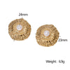 Wholesale Women's Minimalist Geometric 18K Goldplated Stainless Steel Earrings