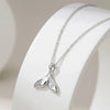 Wholesale Women's Minimalist Geometric Mermaid Tail Pendant 925 Silver Electroplated Cross Chain Necklace